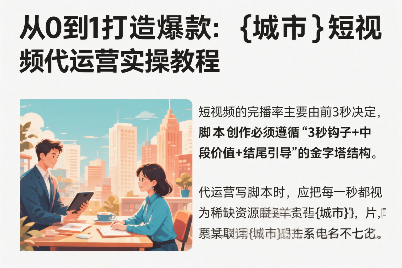 从0到1打造爆款：黔东南短视频代运营实操教程