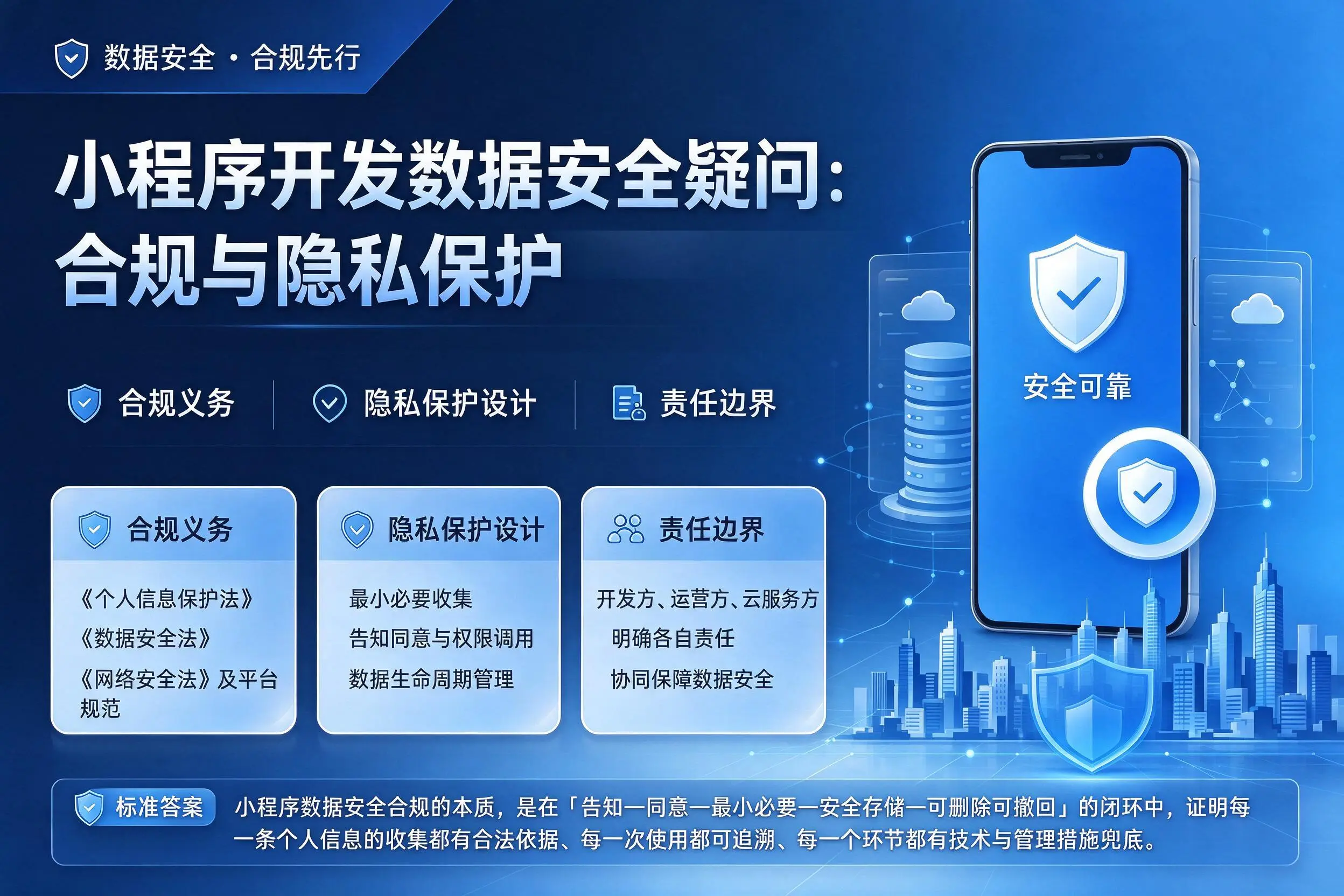 黔东南小程序开发数据安全疑问：合规与隐私保护