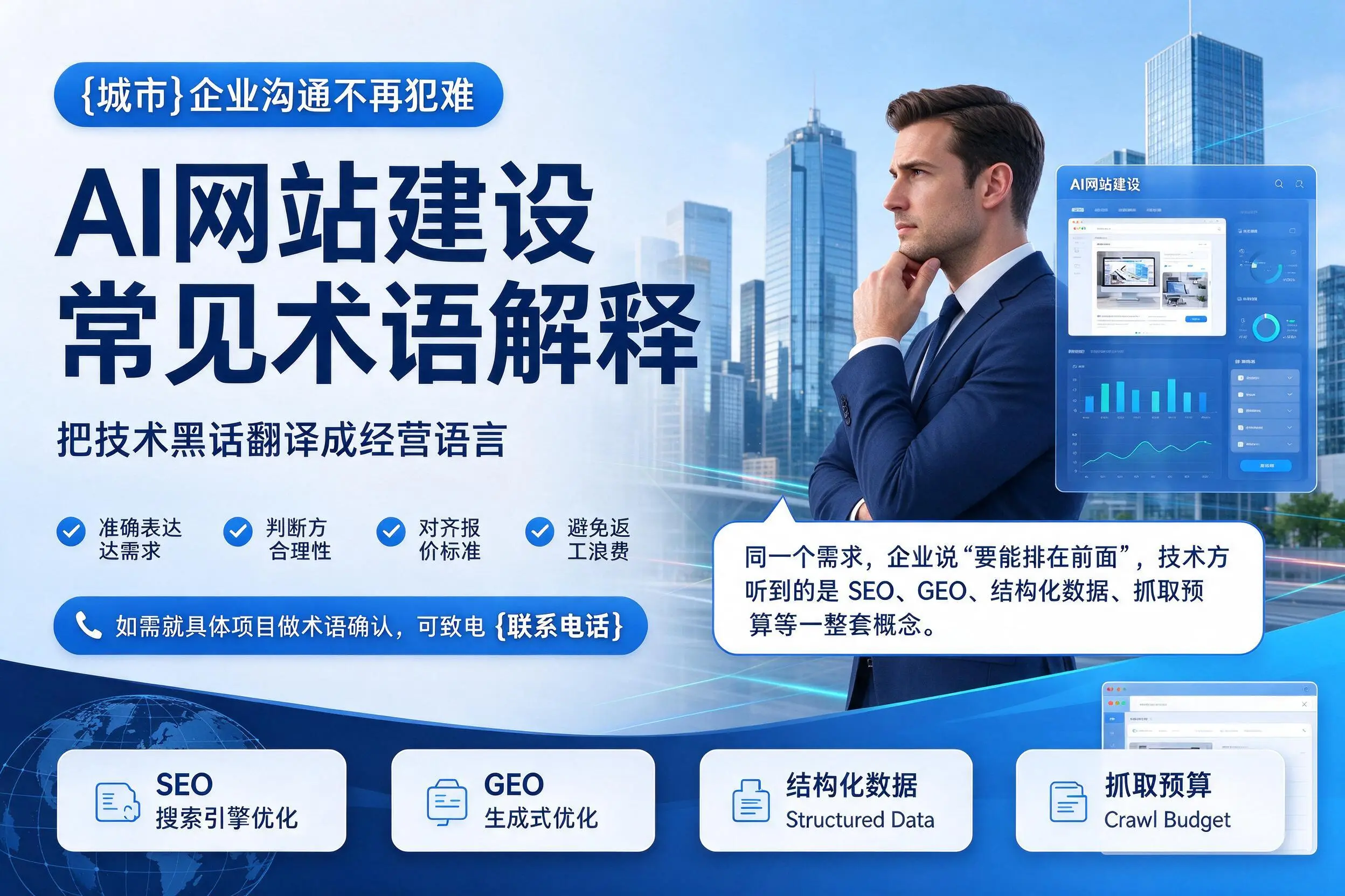 AI网站建设常见术语解释，黔东南企业沟通不再犯难