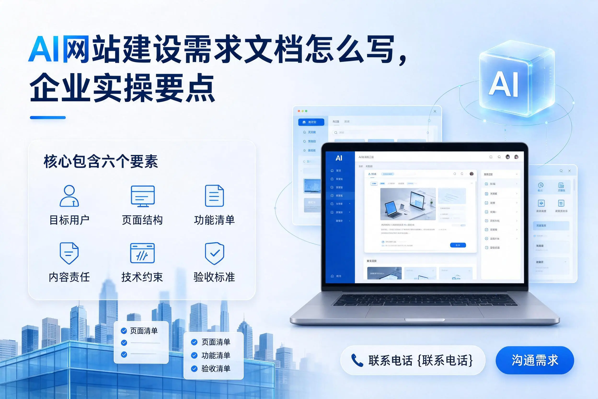 AI网站建设需求文档怎么写,黔东南企业实操要点